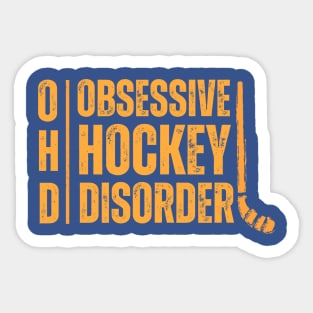 OCD Obsessive Hockey Disorder Funny Sticker